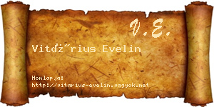 Vitárius Evelin névjegykártya